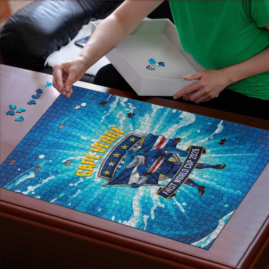 Blue Shark Cape Verde Football Puzzle First World Cup 2026 - Wonder Print Shop