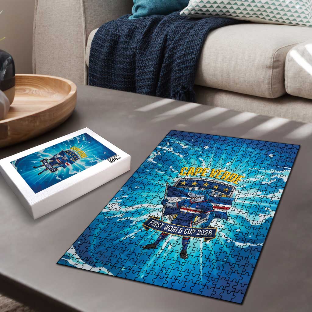 Blue Shark Cape Verde Football Puzzle First World Cup 2026 - Wonder Print Shop