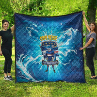 Blue Shark Cape Verde Football Quilt First World Cup 2026 - Wonder Print Shop