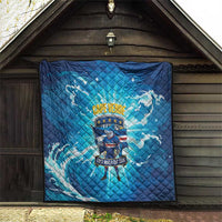 Blue Shark Cape Verde Football Quilt First World Cup 2026 - Wonder Print Shop