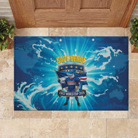 Blue Shark Cape Verde Football Rubber Doormat First World Cup 2026 - Wonder Print Shop