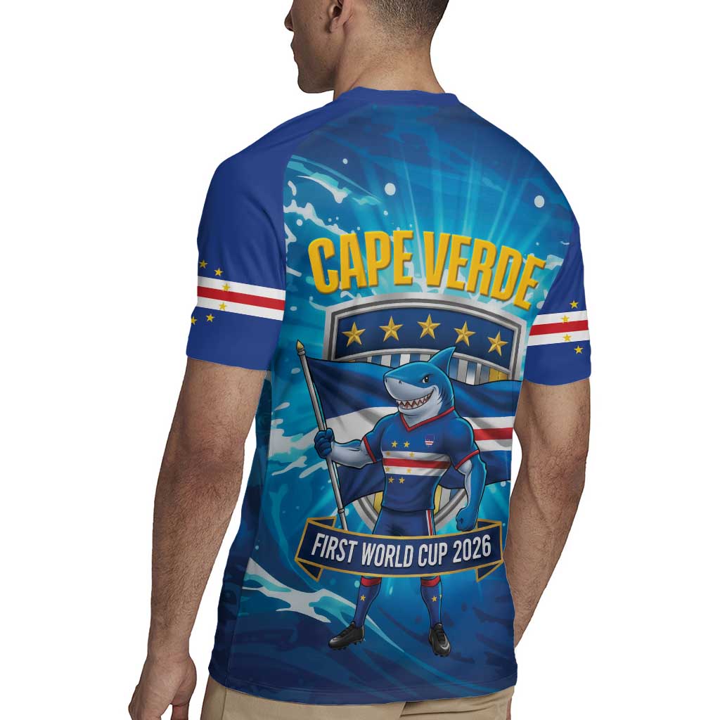 Blue Shark Cape Verde Football Rugby Jersey First World Cup 2026 - Wonder Print Shop