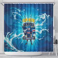 Blue Shark Cape Verde Football Shower Curtain First World Cup 2026 - Wonder Print Shop