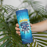 Blue Shark Cape Verde Football Skinny Tumbler First World Cup 2026 - Wonder Print Shop