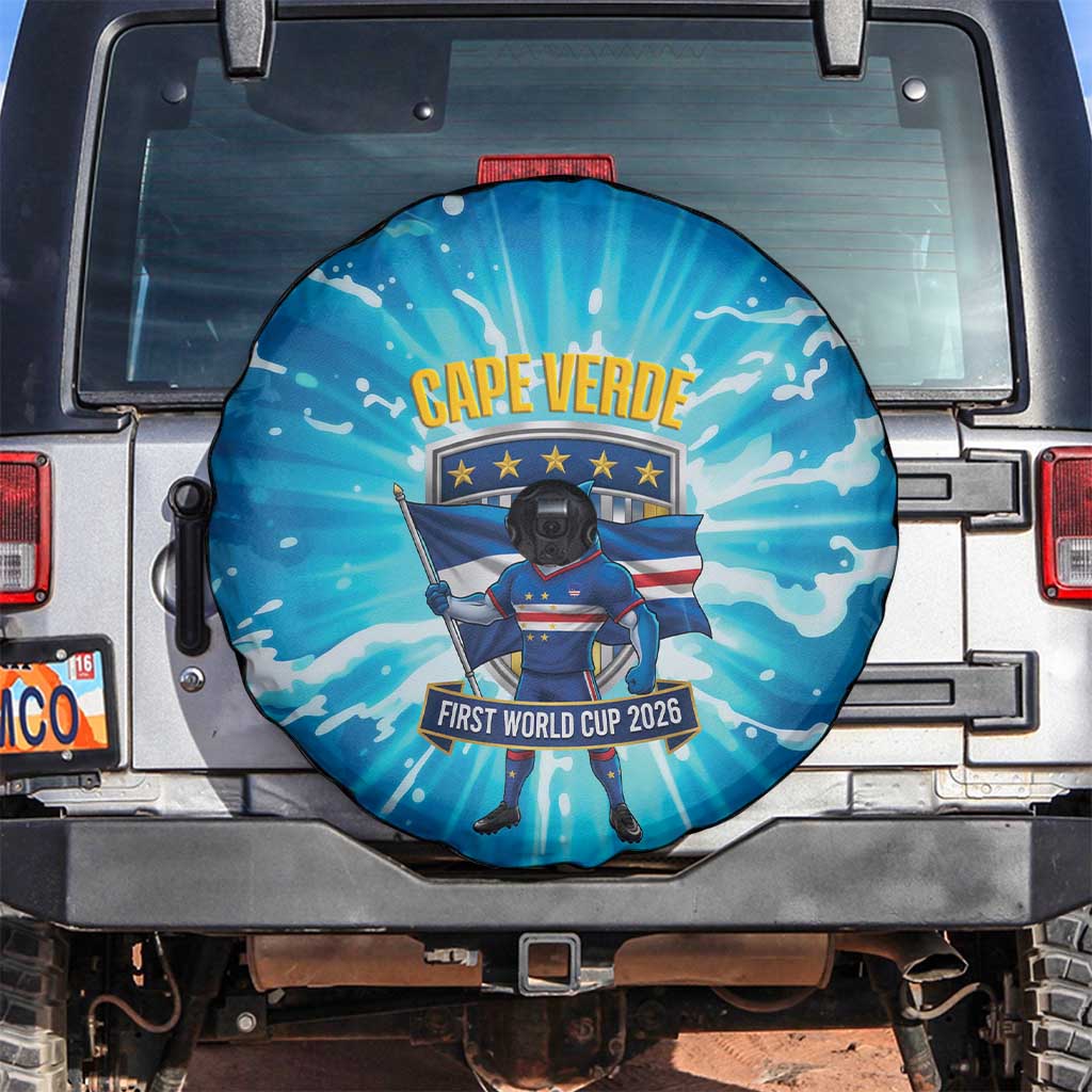 Blue Shark Cape Verde Football Spare Tire Cover First World Cup 2026 - Wonder Print Shop
