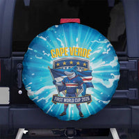 Blue Shark Cape Verde Football Spare Tire Cover First World Cup 2026 - Wonder Print Shop