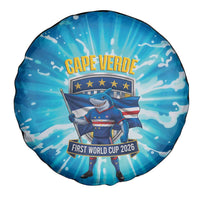 Blue Shark Cape Verde Football Spare Tire Cover First World Cup 2026 - Wonder Print Shop
