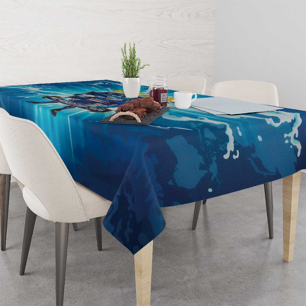 Blue Shark Cape Verde Football Tablecloth First World Cup 2026 - Wonder Print Shop