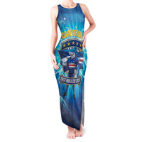 Blue Shark Cape Verde Football Tank Maxi Dress First World Cup 2026 - Wonder Print Shop