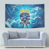 Blue Shark Cape Verde Football Tapestry First World Cup 2026 - Wonder Print Shop