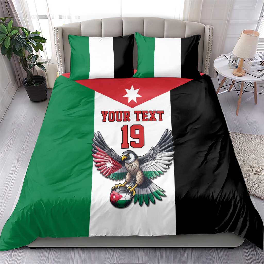 Custom World Football 2026 Jordan Bedding Set Eagle Rising Road To Champion - Wonder Print Shop