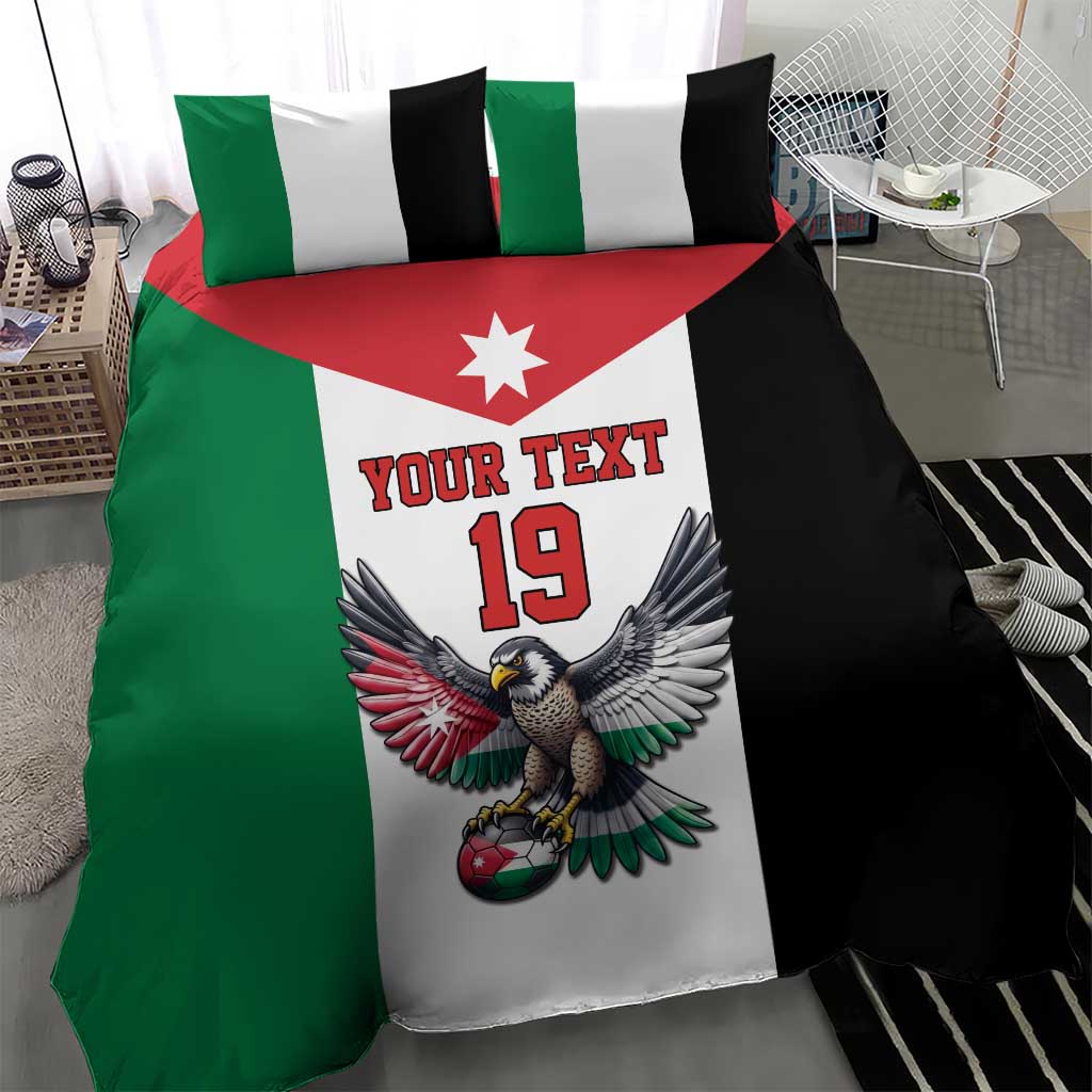Custom World Football 2026 Jordan Bedding Set Eagle Rising Road To Champion - Wonder Print Shop