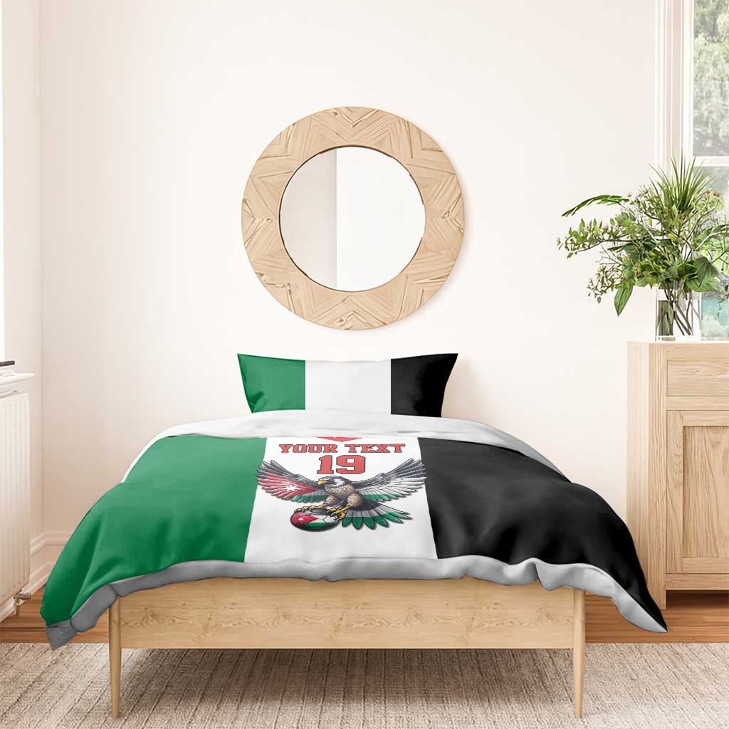 Custom World Football 2026 Jordan Bedding Set Eagle Rising Road To Champion - Wonder Print Shop