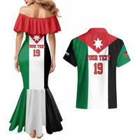 Custom World Football 2026 Jordan Couples Matching Mermaid Dress and Hawaiian Shirt Eagle Rising Road To Champion - Wonder Print Shop