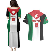 Custom World Football 2026 Jordan Couples Matching Puletasi and Hawaiian Shirt Eagle Rising Road To Champion - Wonder Print Shop