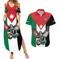 Custom World Football 2026 Jordan Couples Matching Summer Maxi Dress and Hawaiian Shirt Eagle Rising Road To Champion - Wonder Print Shop