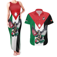 Custom World Football 2026 Jordan Couples Matching Tank Maxi Dress and Hawaiian Shirt Eagle Rising Road To Champion - Wonder Print Shop