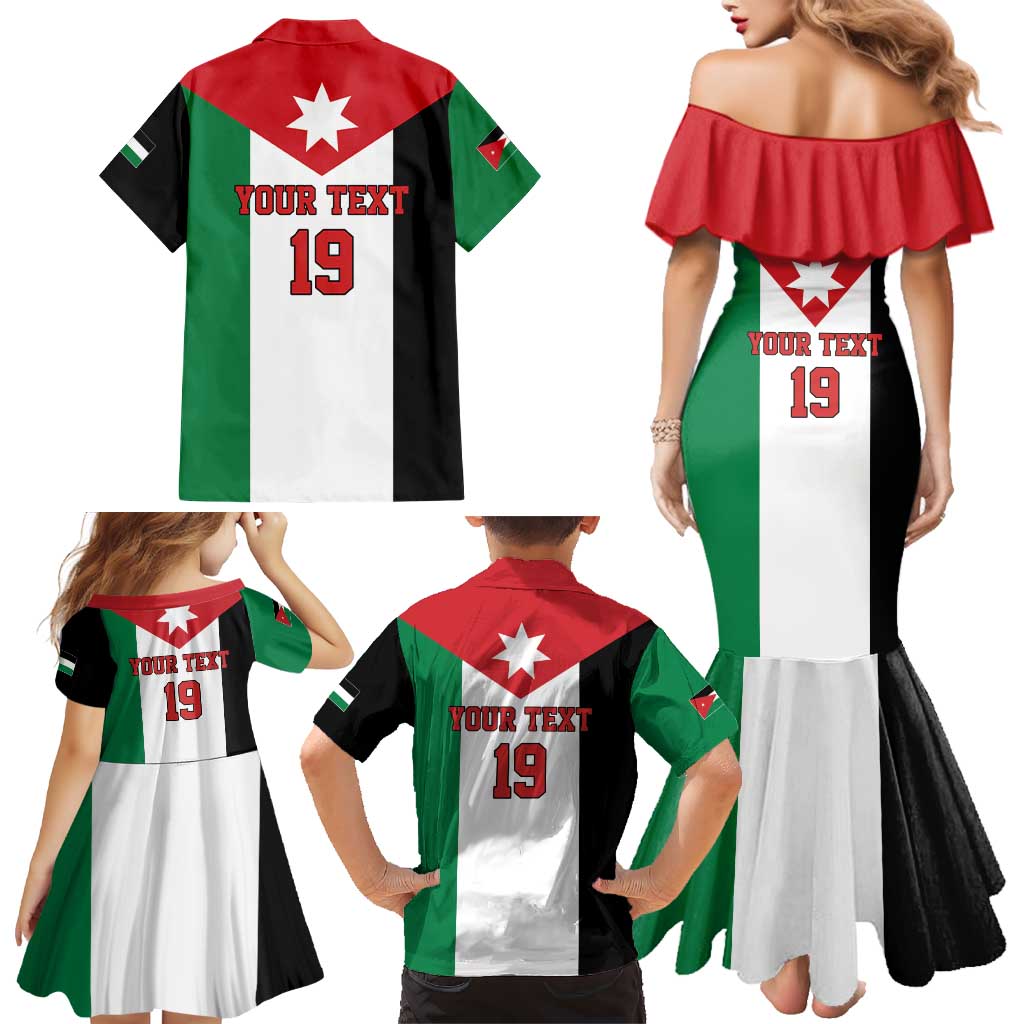 Custom World Football 2026 Jordan Family Matching Mermaid Dress and Hawaiian Shirt Eagle Rising Road To Champion - Wonder Print Shop