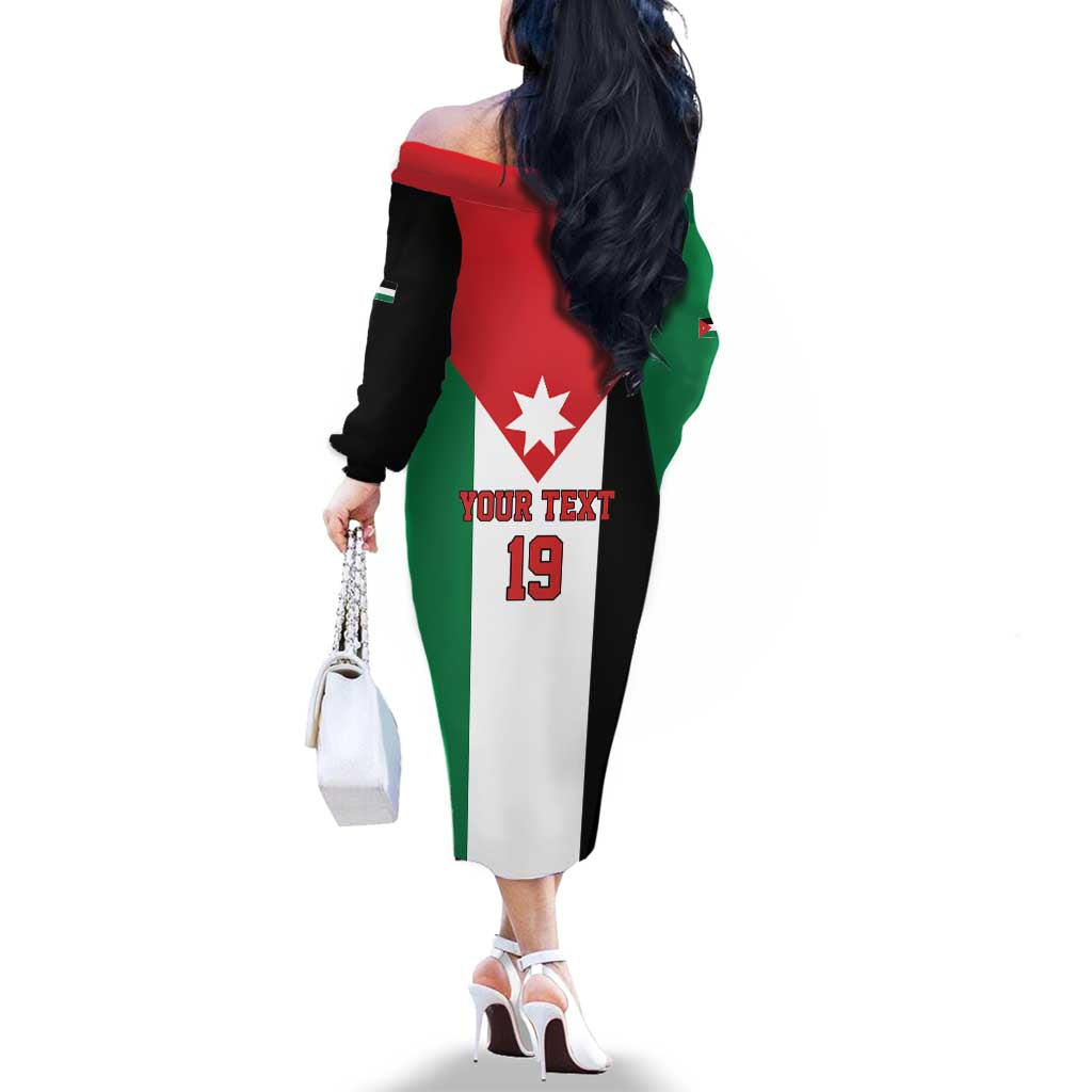Custom World Football 2026 Jordan Family Matching Off The Shoulder Long Sleeve Dress and Hawaiian Shirt Eagle Rising Road To Champion - Wonder Print Shop