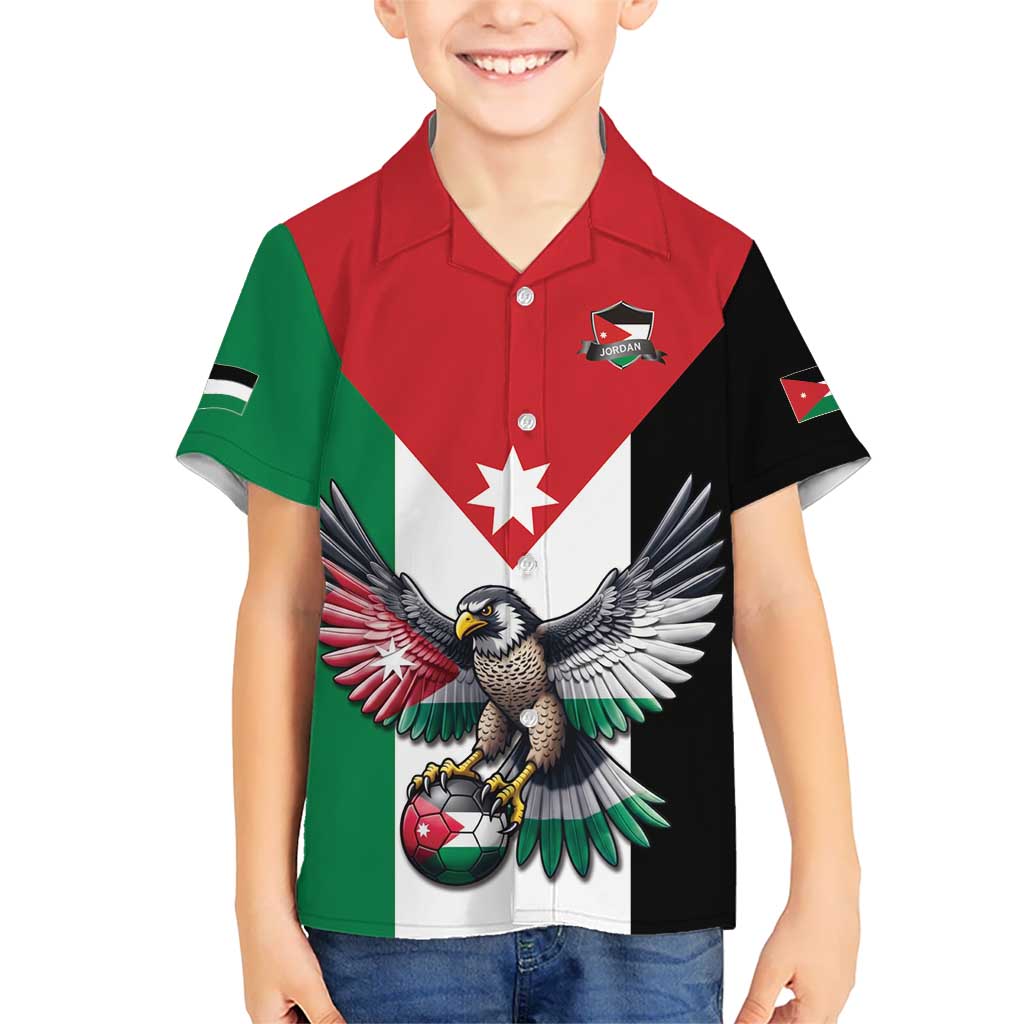 Custom World Football 2026 Jordan Family Matching Off Shoulder Maxi Dress and Hawaiian Shirt Eagle Rising Road To Champion - Wonder Print Shop