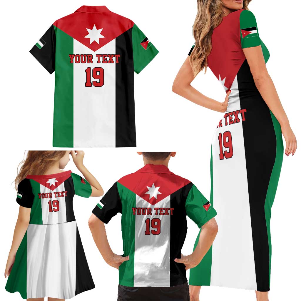 Custom World Football 2026 Jordan Family Matching Short Sleeve Bodycon Dress and Hawaiian Shirt Eagle Rising Road To Champion - Wonder Print Shop
