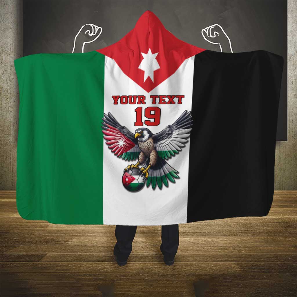 Custom World Football 2026 Jordan Hooded Blanket Eagle Rising Road To Champion - Wonder Print Shop