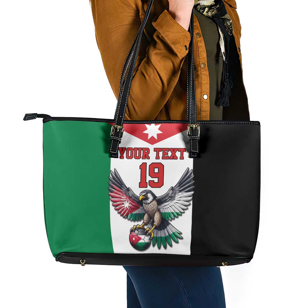 Custom World Football 2026 Jordan Leather Tote Bag Eagle Rising Road To Champion - Wonder Print Shop