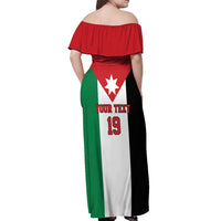 Custom World Football 2026 Jordan Off Shoulder Maxi Dress Eagle Rising Road To Champion - Wonder Print Shop