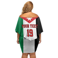 Custom World Football 2026 Jordan Off Shoulder Short Dress Eagle Rising Road To Champion - Wonder Print Shop