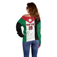 Custom World Football 2026 Jordan Off Shoulder Sweater Eagle Rising Road To Champion - Wonder Print Shop