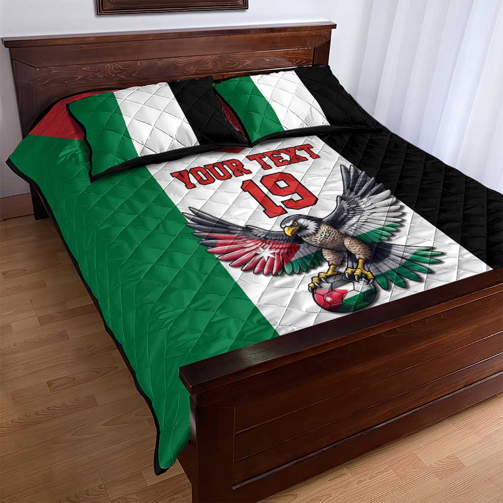 Custom World Football 2026 Jordan Quilt Bed Set Eagle Rising Road To Champion - Wonder Print Shop