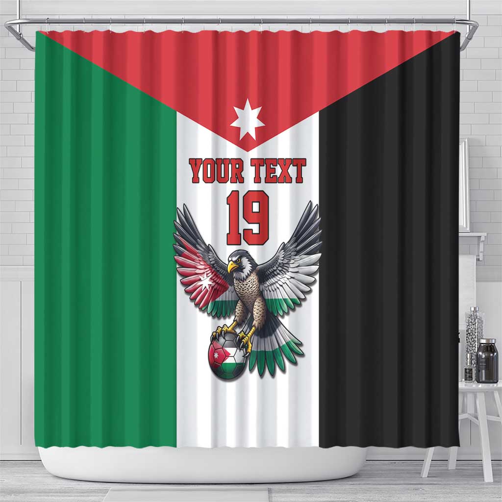 Custom World Football 2026 Jordan Shower Curtain Eagle Rising Road To Champion - Wonder Print Shop