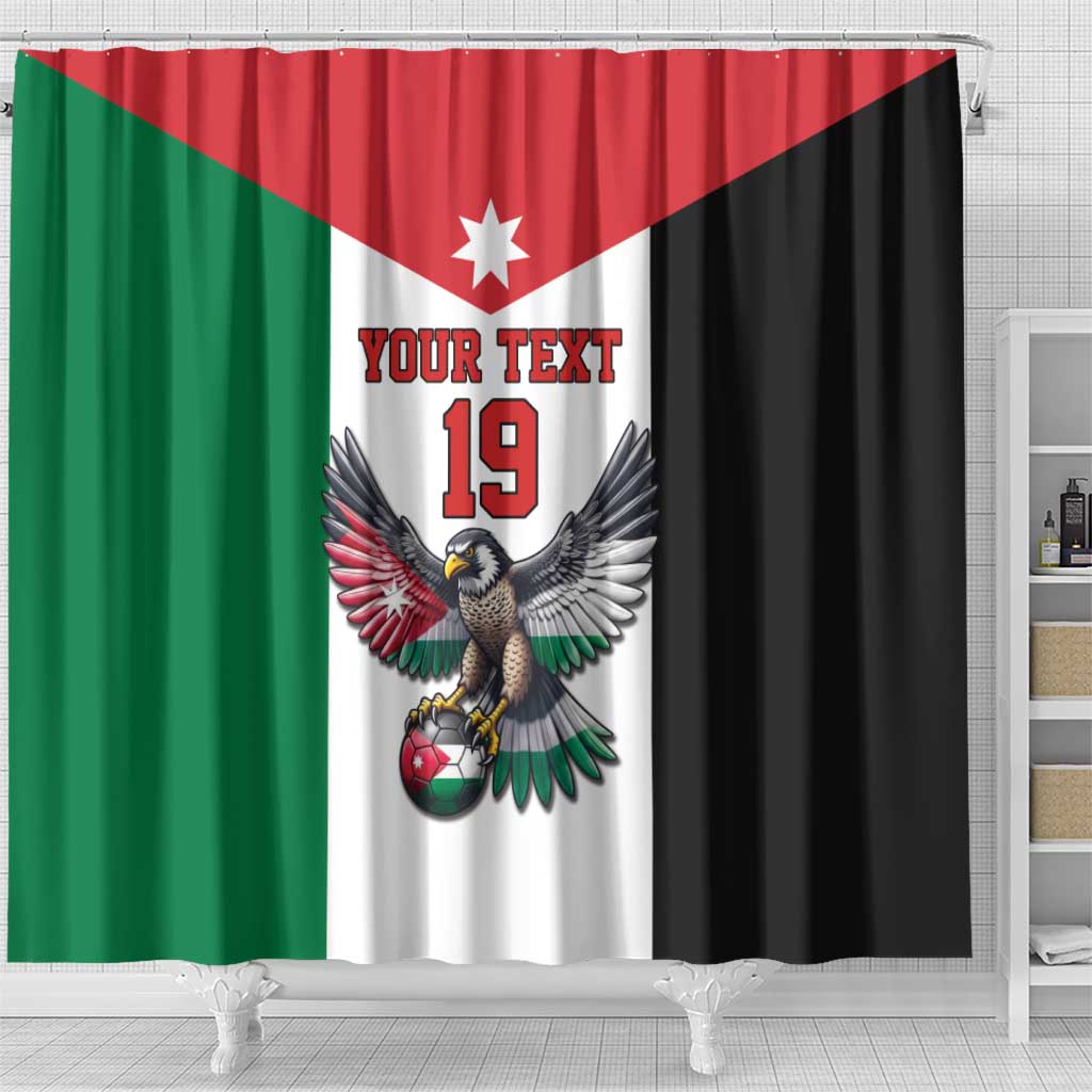 Custom World Football 2026 Jordan Shower Curtain Eagle Rising Road To Champion - Wonder Print Shop
