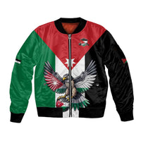 Custom World Football 2026 Jordan Sleeve Zip Bomber Jacket Eagle Rising Road To Champion - Wonder Print Shop