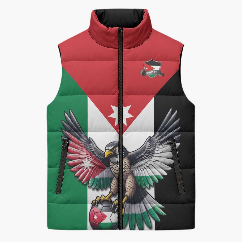 Custom World Football 2026 Jordan Sleeveless Puffer Jacket Eagle Rising Road To Champion - Wonder Print Shop