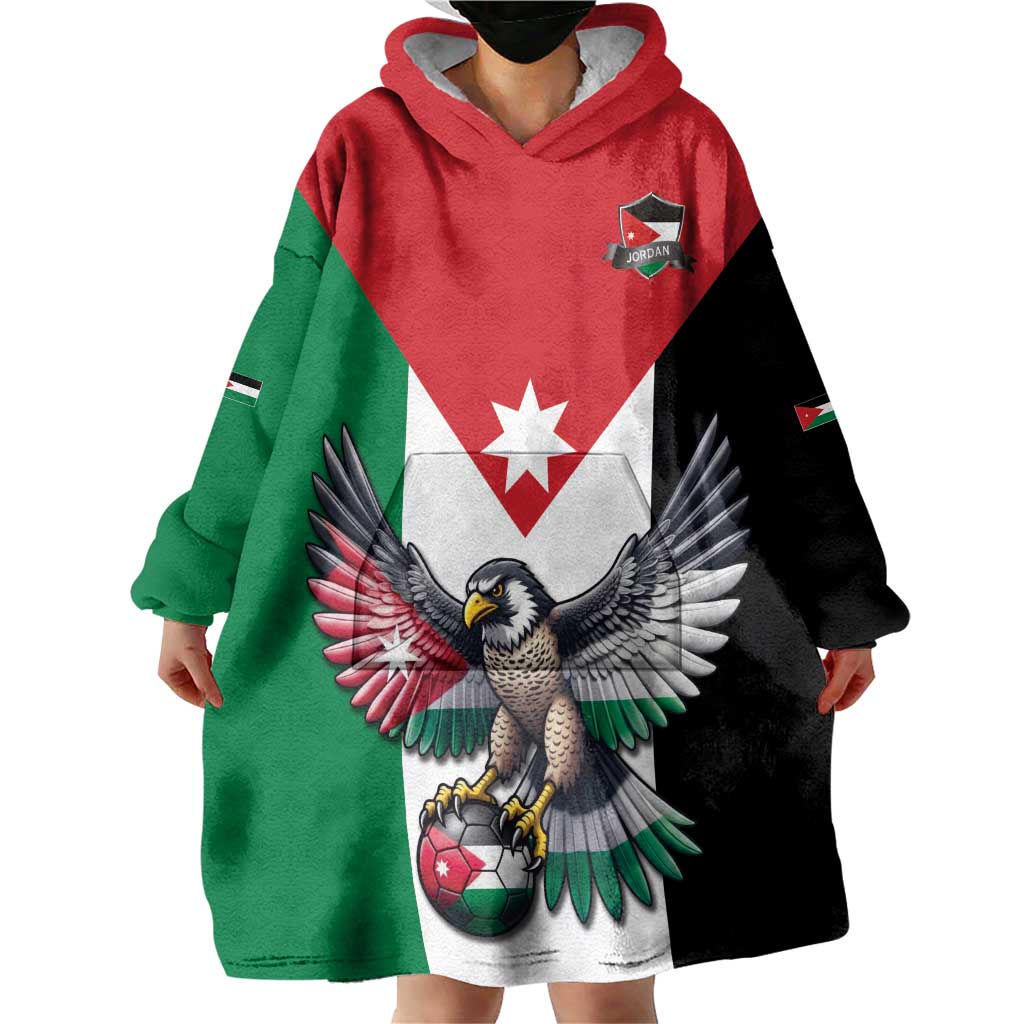 Custom World Football 2026 Jordan Wearable Blanket Hoodie Eagle Rising Road To Champion - Wonder Print Shop