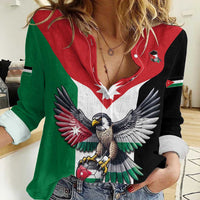 Custom World Football 2026 Jordan Women Casual Shirt Eagle Rising Road To Champion - Wonder Print Shop