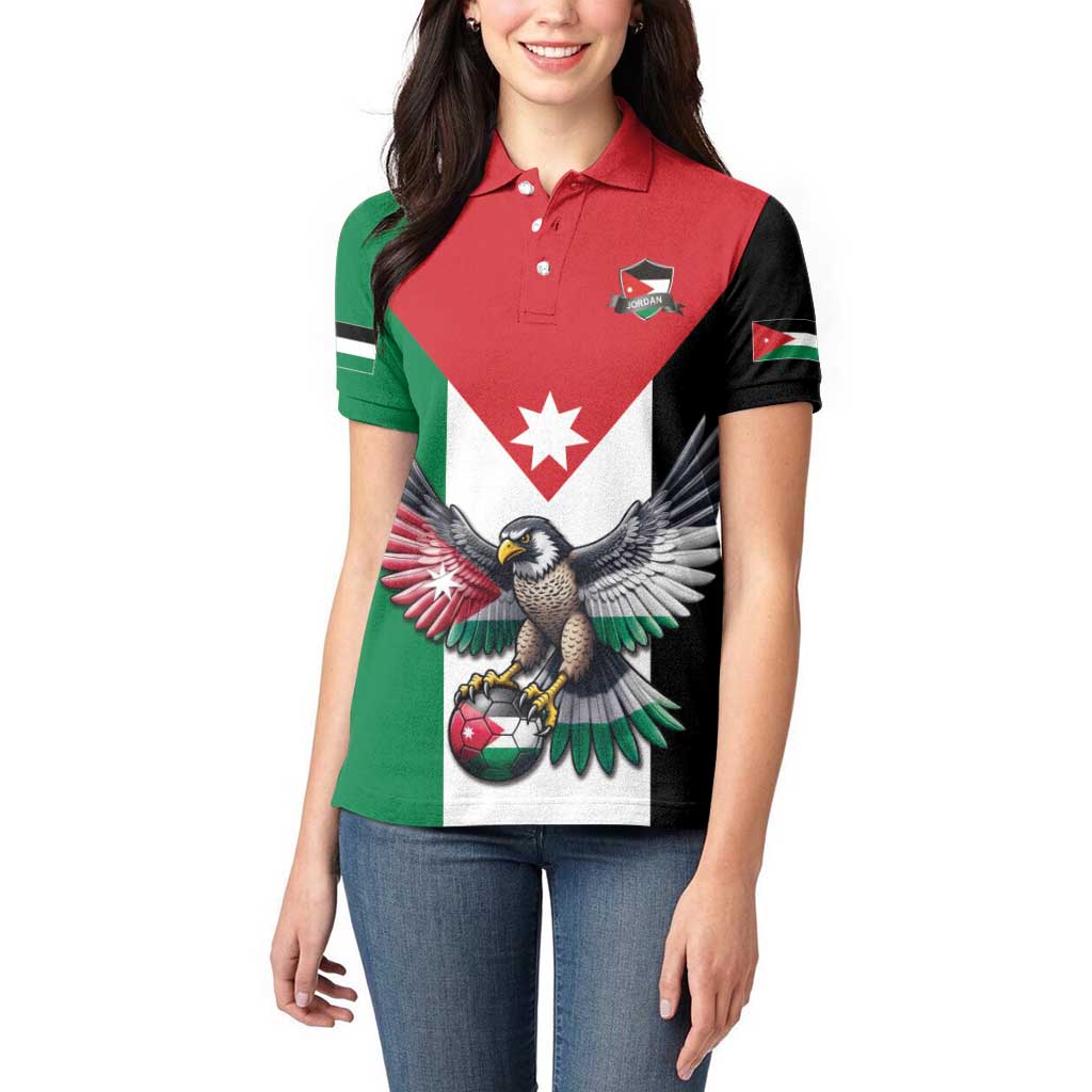 Custom World Football 2026 Jordan Women Polo Shirt Eagle Rising Road To Champion - Wonder Print Shop