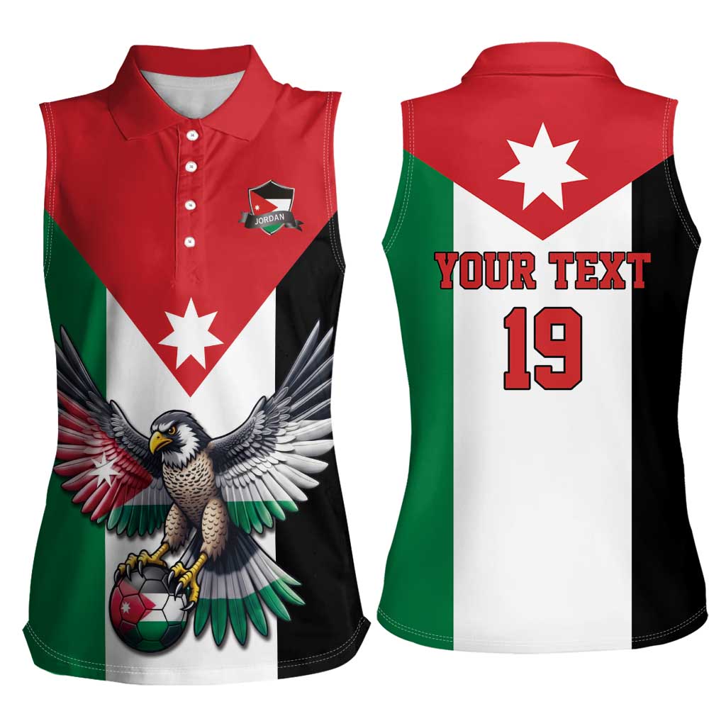 Custom World Football 2026 Jordan Women Sleeveless Polo Shirt Eagle Rising Road To Champion - Wonder Print Shop
