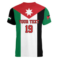 Custom World Football 2026 Jordan Women V-Neck T-Shirt Eagle Rising Road To Champion - Wonder Print Shop