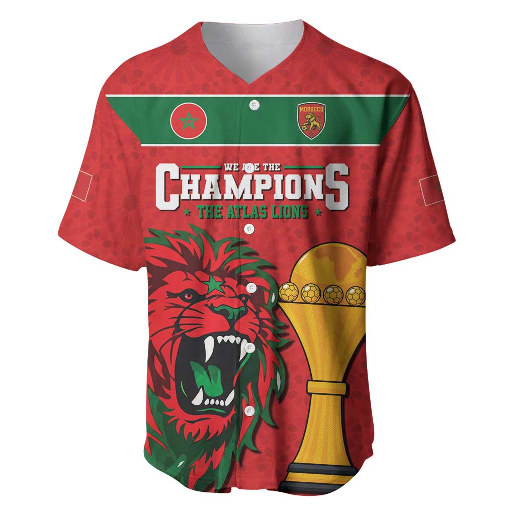 Morocco Champions Football Custom Baseball Jersey Atlas Lions Rise