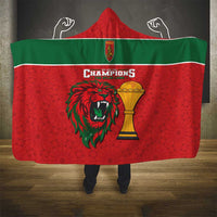 Morocco Champions Football Hooded Blanket Atlas Lions Rise