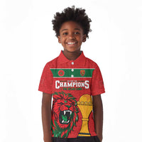Morocco Champions Football Custom Kid Polo Shirt Atlas Lions Rise