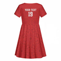 Morocco Champions Football Custom Kid Short Sleeve Dress Atlas Lions Rise