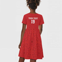 Morocco Champions Football Custom Kid Short Sleeve Dress Atlas Lions Rise