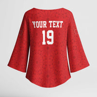 Morocco Champions Football Custom Kimono Sleeve Blouse Atlas Lions Rise