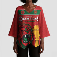 Morocco Champions Football Custom Kimono Sleeve Blouse Atlas Lions Rise