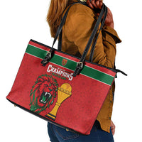Morocco Champions Football Leather Tote Bag Atlas Lions Rise