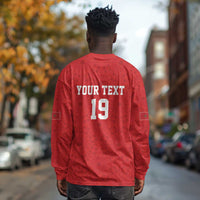 Morocco Champions Football Custom Long Sleeve Shirt Atlas Lions Rise