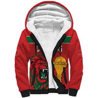 Morocco Champions Football Custom Sherpa Hoodie Atlas Lions Rise